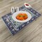 Ambesonne Turkish Pattern Place Mats Set of 4, Mosaic Tiles with Nature Inspired Ornaments Tulips and Daisies with Curls, Washable Fabric Placemats for Dining Table, Standard Size, Multicolor
